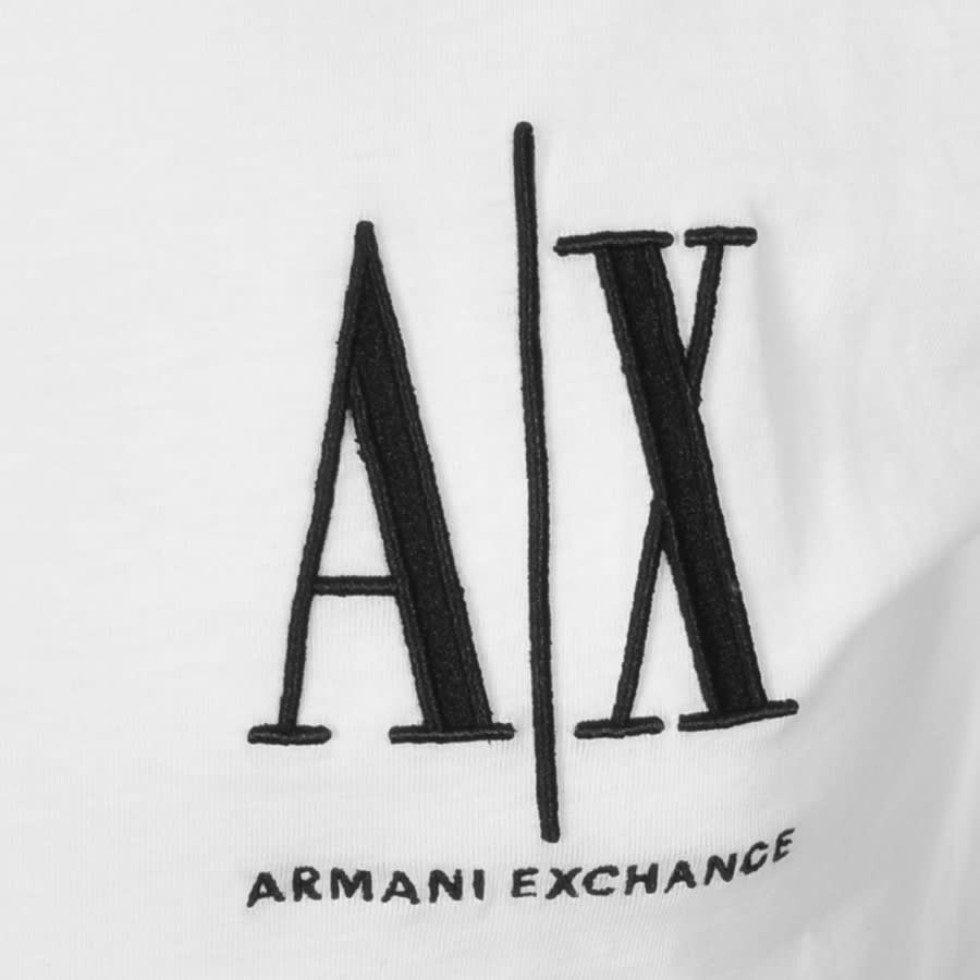 Alternative Image for ProductArmani Exchange Crew Neck Logo T Shirt White3